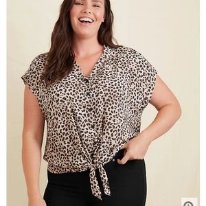 Leopard midi top